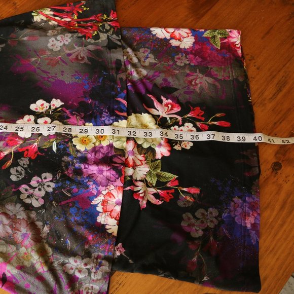 Sleeveless Dress Black Grey Floral Soft Jersey - Picture 12 of 12